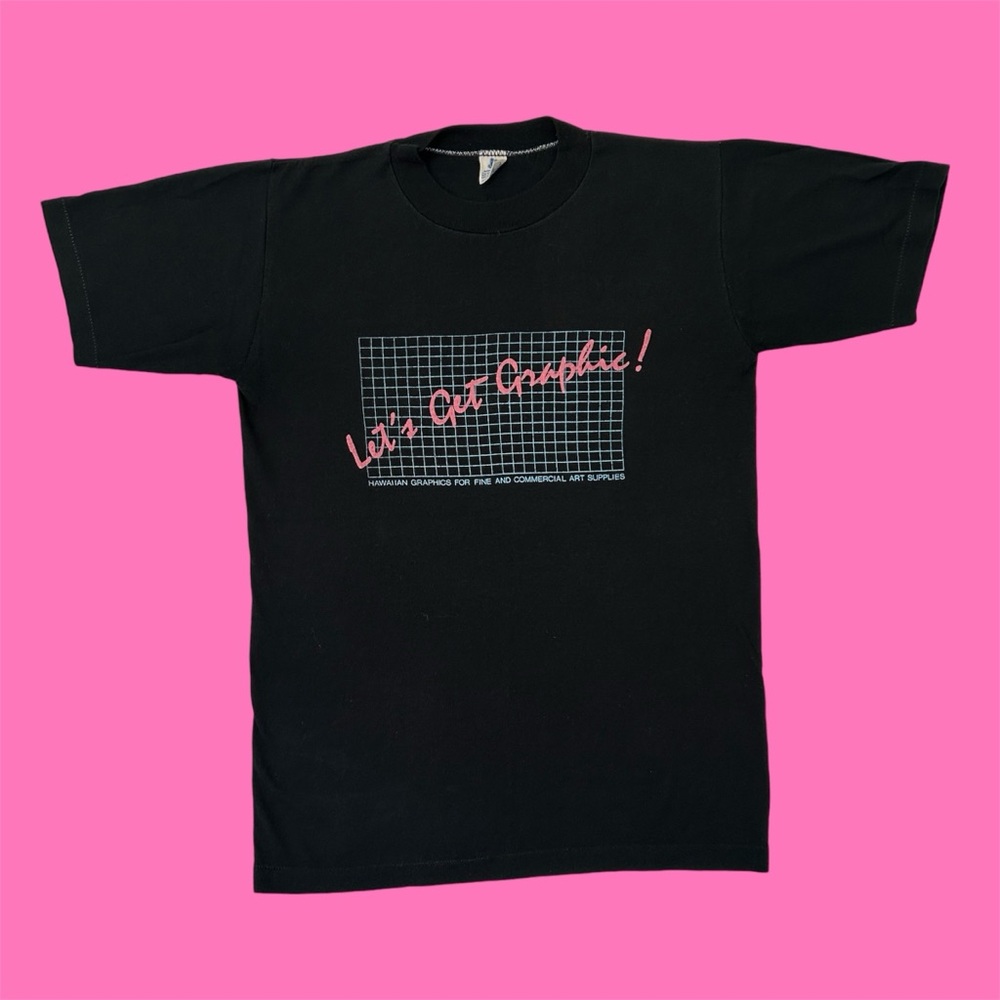 Vintage 90s Single Stitch Art Supply Shirt Black Small